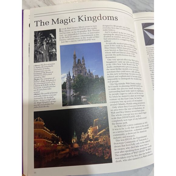 Euro Disney Hardcover Book Walt Disney History & Theme Parks 1992 Edition - Picture 7 of 11